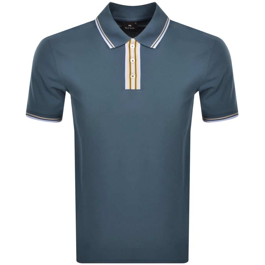 Image number 1 for Paul Smith Regular Fit Polo T Shirt Blue