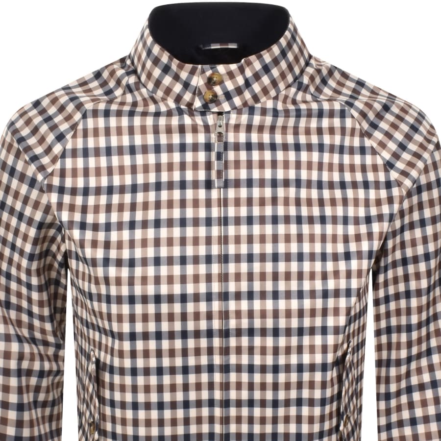 Image number 2 for Aquascutum Club Check Jacket Navy