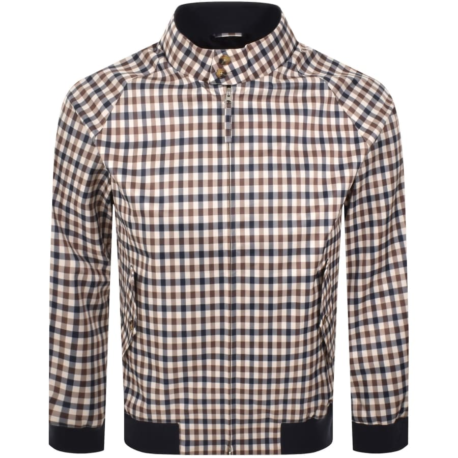 Image number 1 for Aquascutum Club Check Jacket Navy