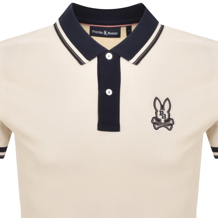 Image number 2 for Psycho Bunny Wade Pique Polo T Shirt Beige