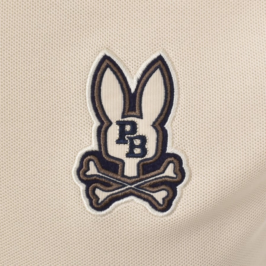 Image number 3 for Psycho Bunny Wade Pique Polo T Shirt Beige