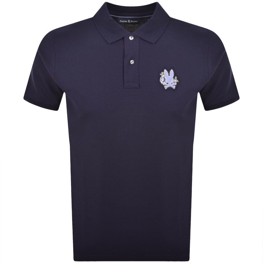 Image number 1 for Psycho Bunny Auguste Pique Polo T Shirt Navy