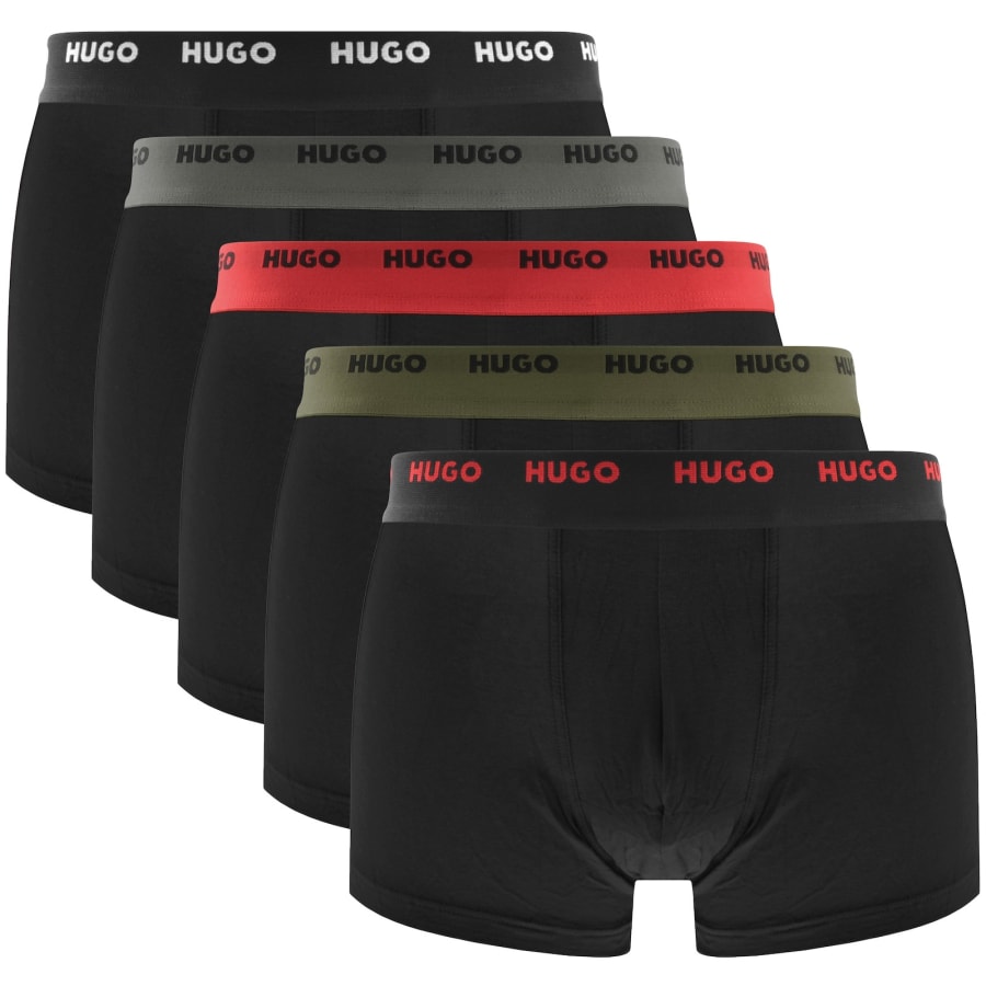 Image number 1 for HUGO 5 Pack Trunks Black