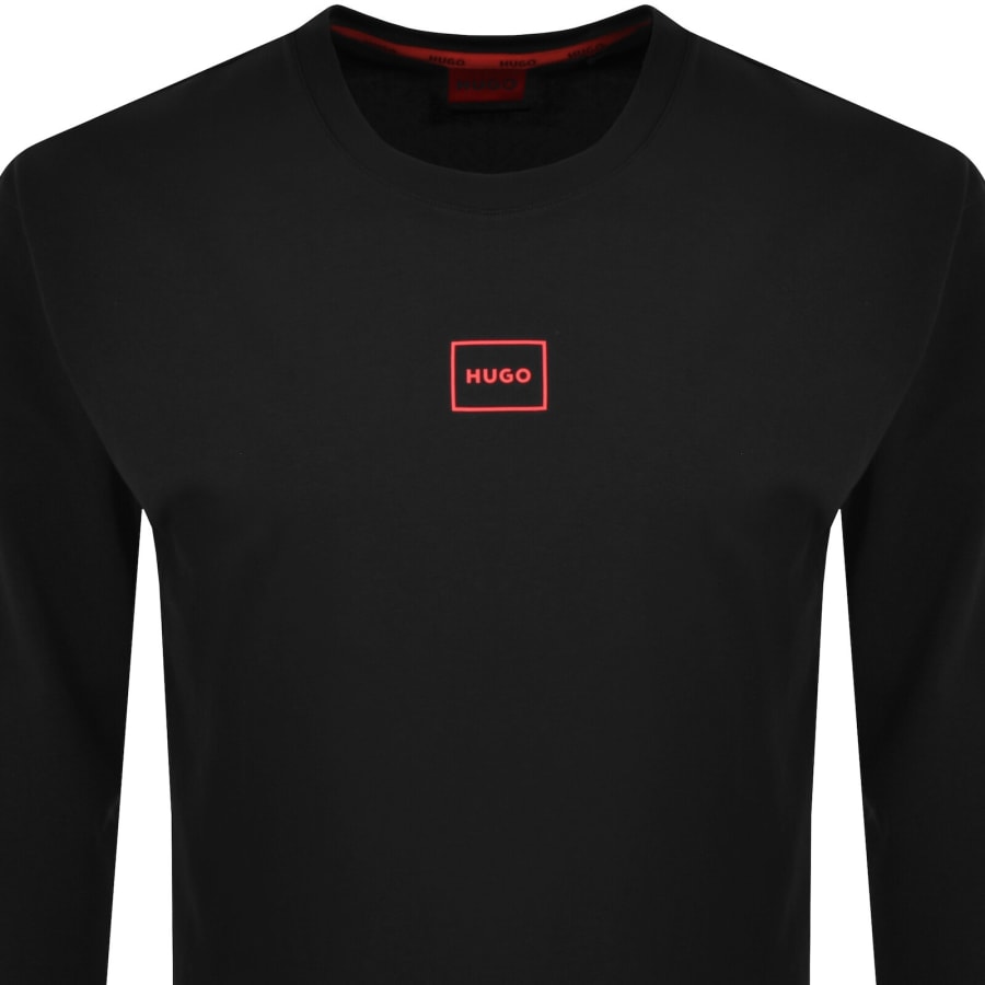 Image number 2 for HUGO Laze Long Sleeve T Shirt Black