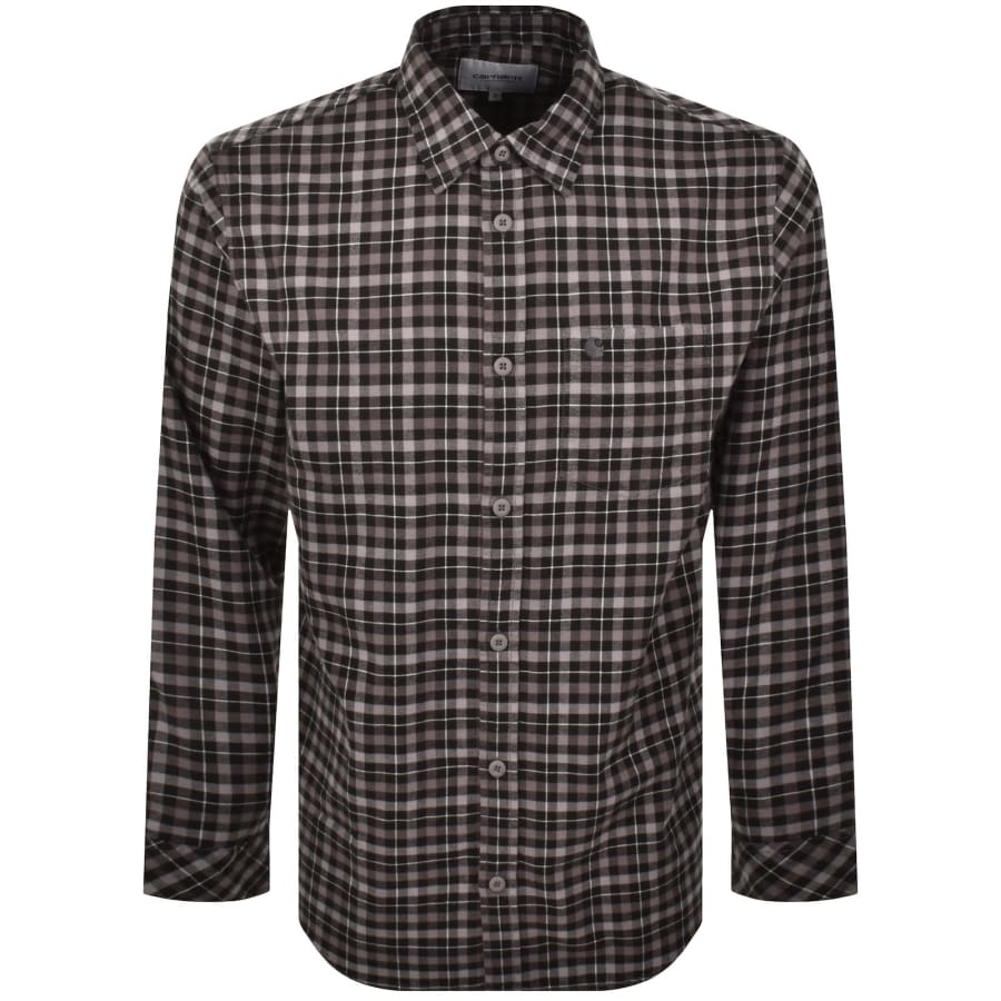 Image number 1 for Carhartt WIP Widmark Long Sleeve Shirt Grey