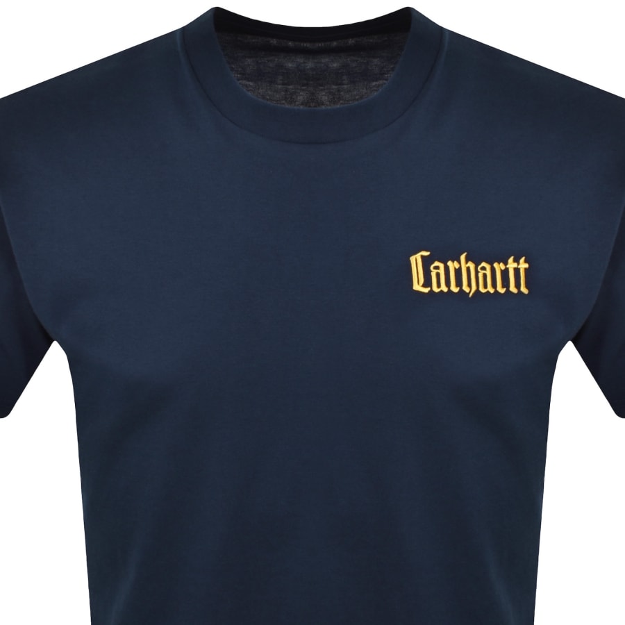 Image number 3 for Carhartt WIP Schooling T Shirt Navy
