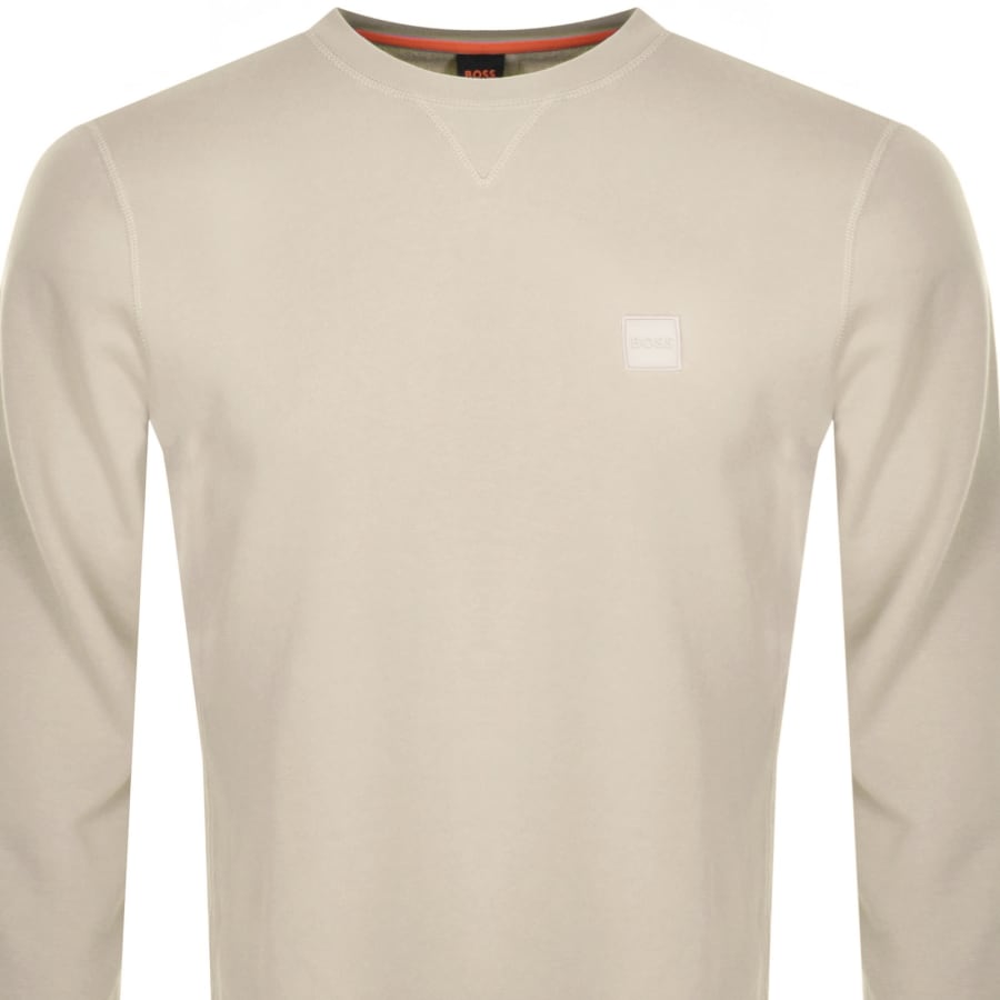 Image number 2 for BOSS Westart Sweatshirt Light Beige