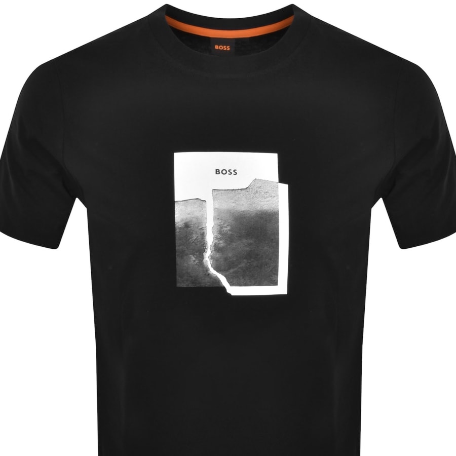 Image number 2 for BOSS Brokenice T Shirt Black
