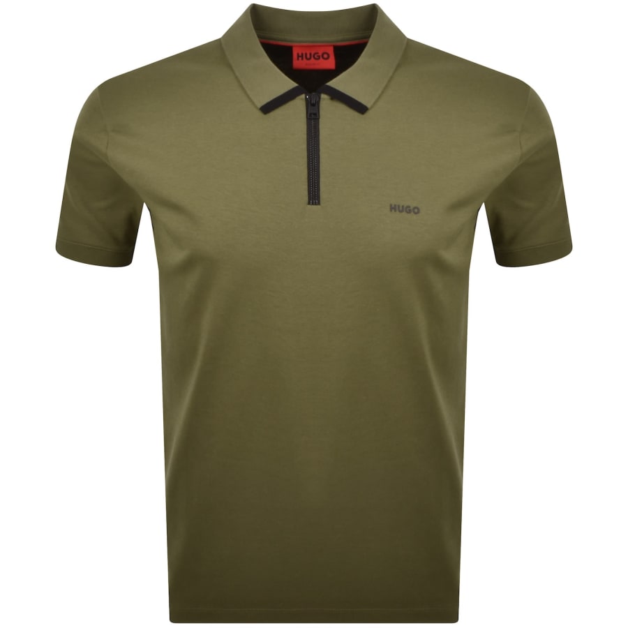 Image number 1 for HUGO Dalomino Polo T Shirt Open Green