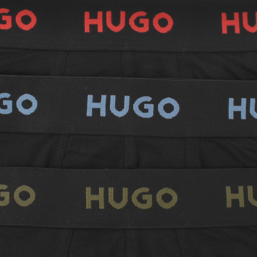 Image number 5 for HUGO 3 Pack Boxers Black