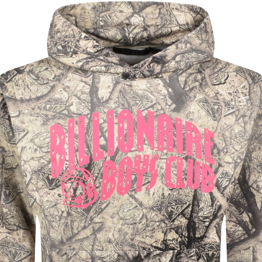 Image number 2 for Billionaire Boys Club Camo Arch Logo Hoodie Beige