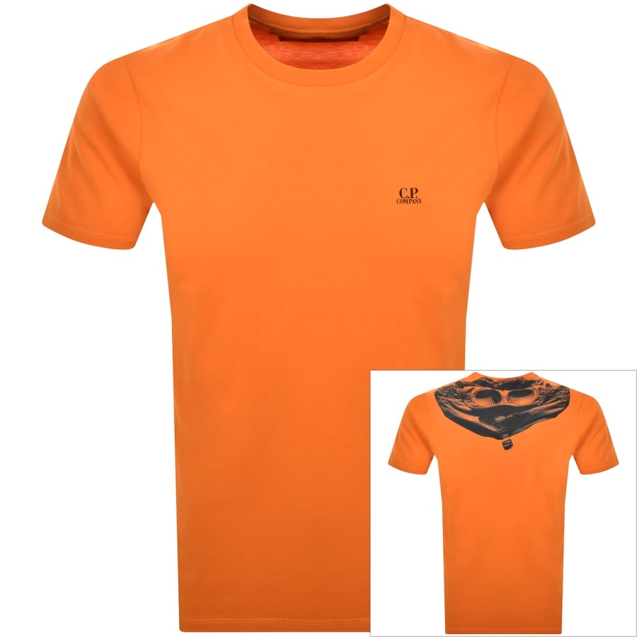 Image number 1 for CP Company Logo T Shirt Russet Orange