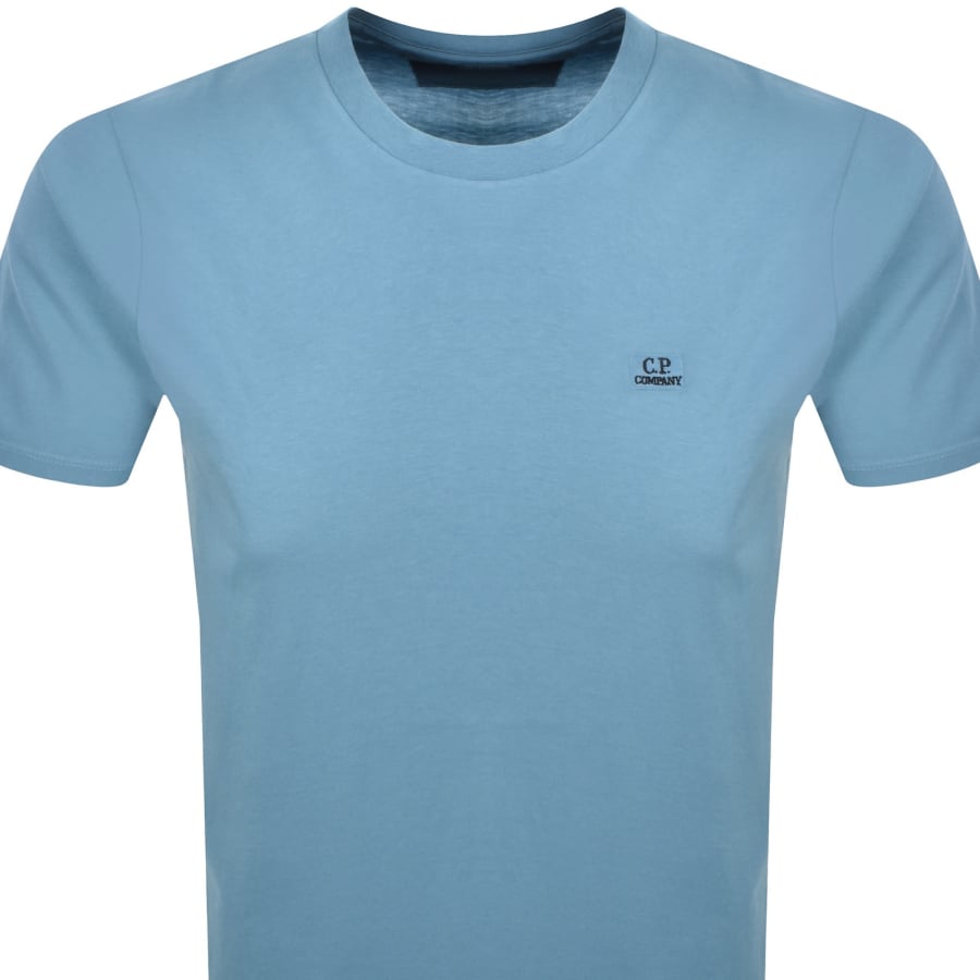Image number 2 for CP Company Logo T Shirt Aegean Blue