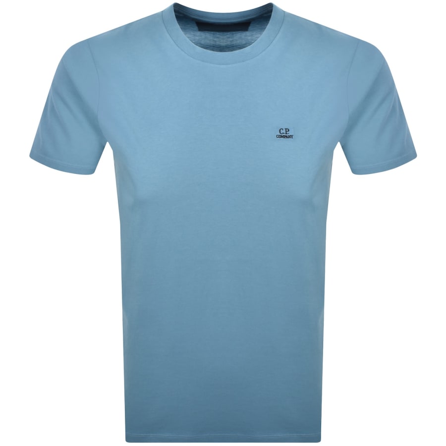 Image number 1 for CP Company Logo T Shirt Aegean Blue