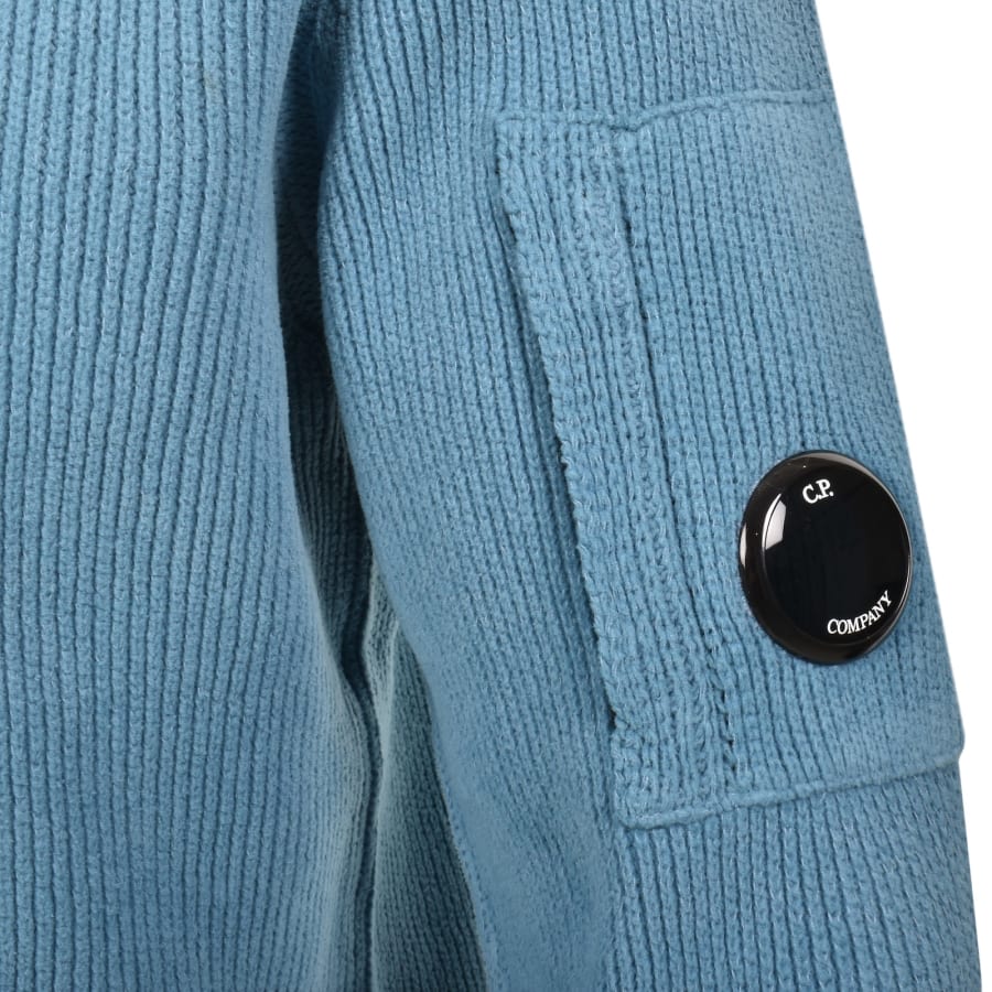 Image number 4 for CP Company Rib Knit Jumper Blue