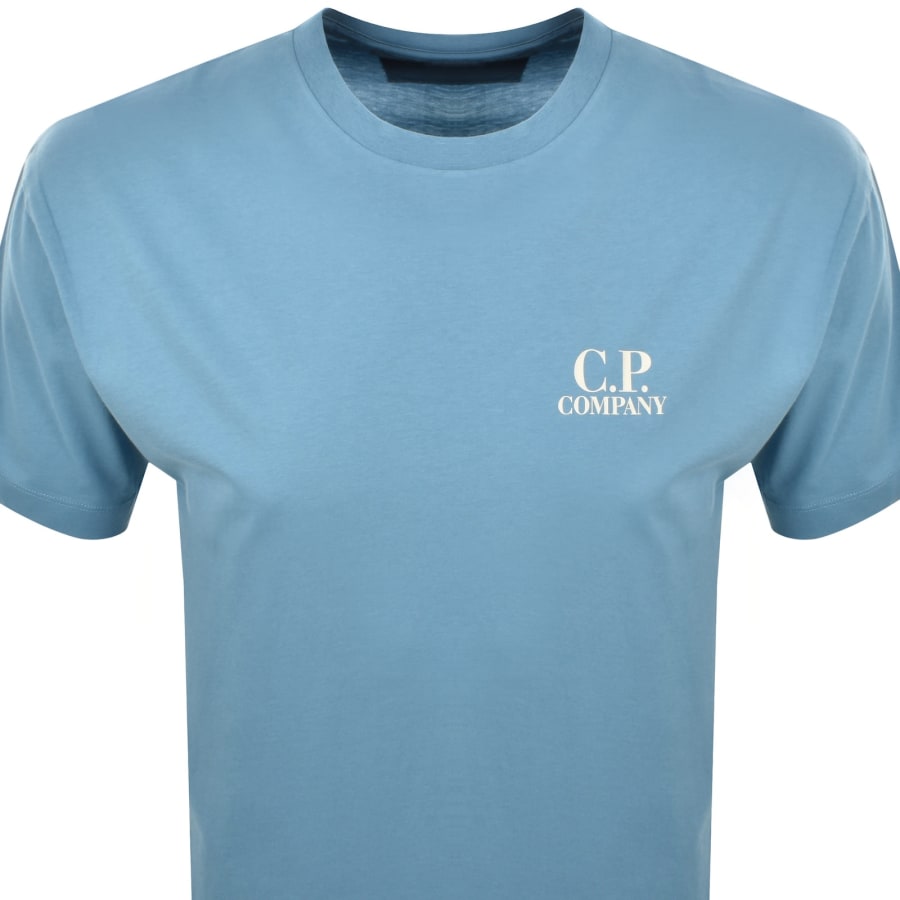 Image number 3 for CP Company Logo T Shirt Aegean Blue