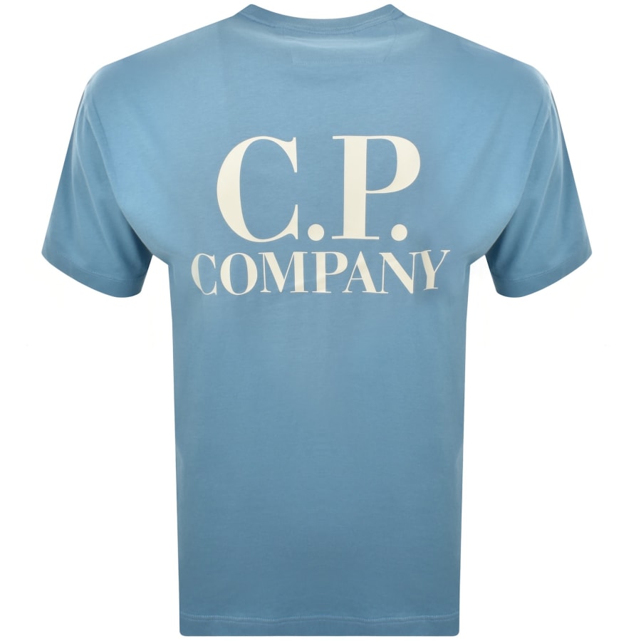 Image number 5 for CP Company Logo T Shirt Aegean Blue