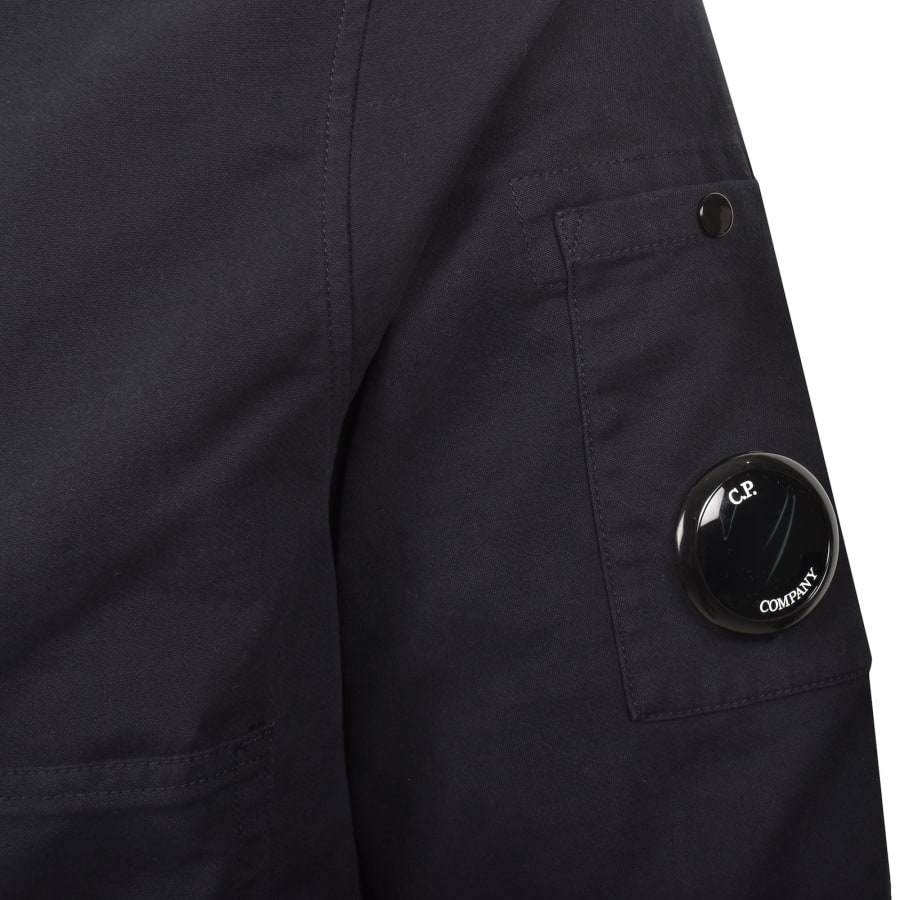 Image number 4 for CP Company Double Satin Overshirt Navy