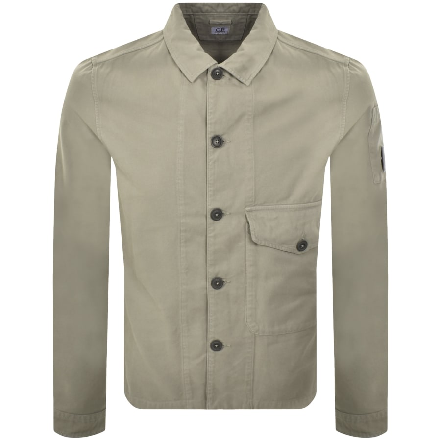 Image number 2 for CP Company Gabardine Overshirt Grey
