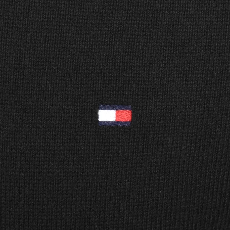 Image number 3 for Tommy Hilfiger Cashmere Polo Jumper Black