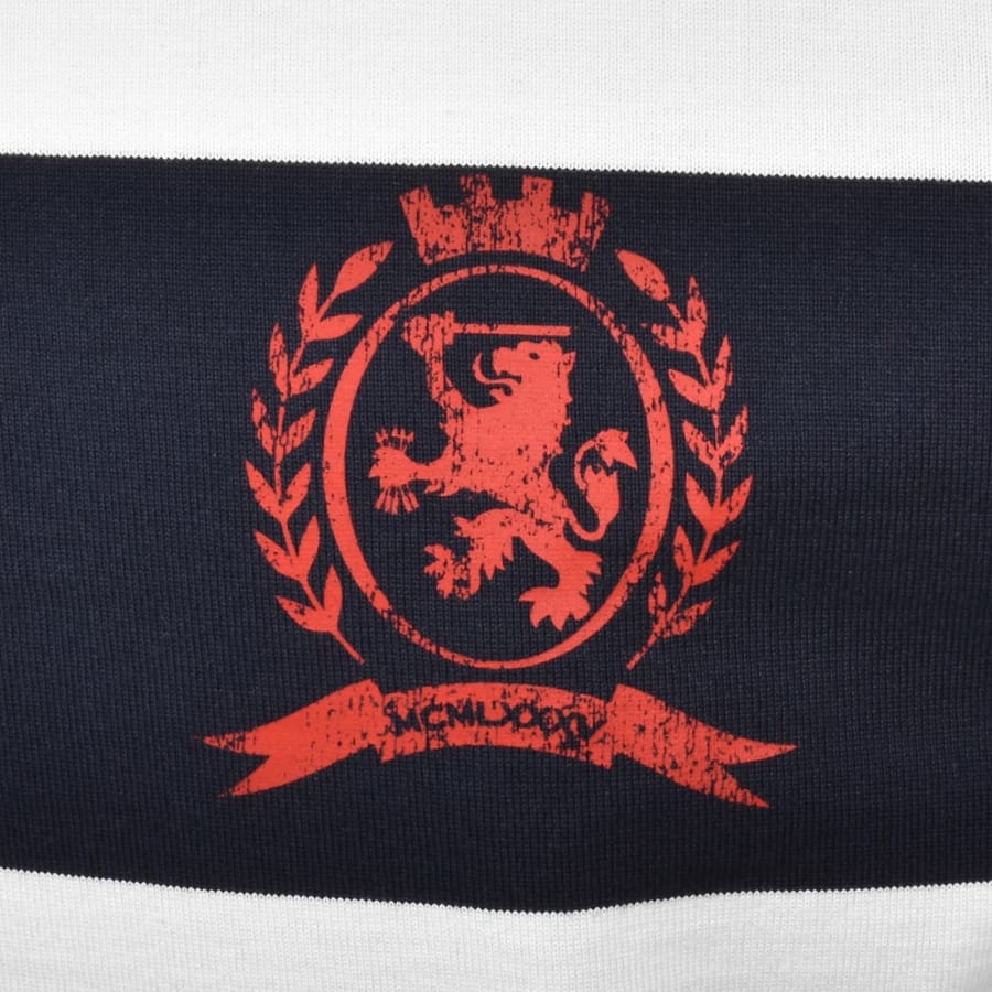 Image number 4 for Tommy Jeans Stripe Rugby Polo Shirt Navy