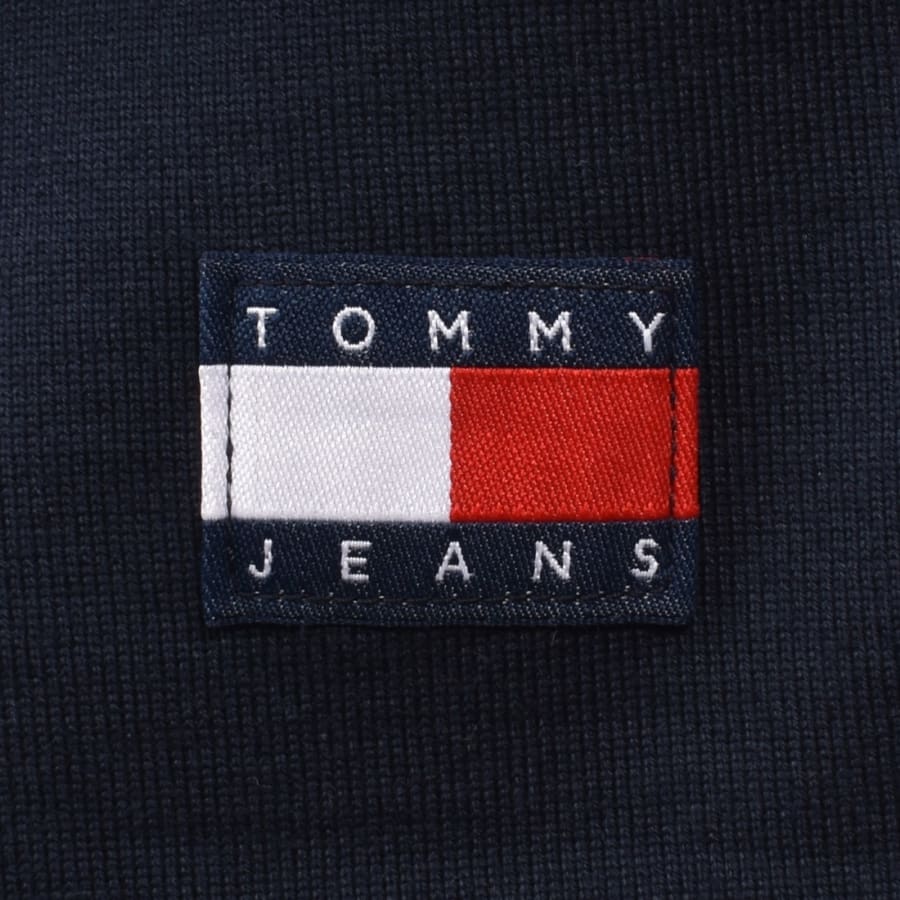 Image number 5 for Tommy Jeans Stripe Rugby Polo Shirt Navy