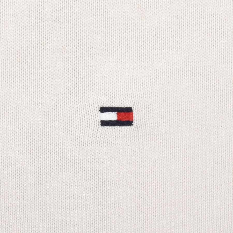 Image number 3 for Tommy Hilfiger Quarter Zip Jumper Ivory Petal