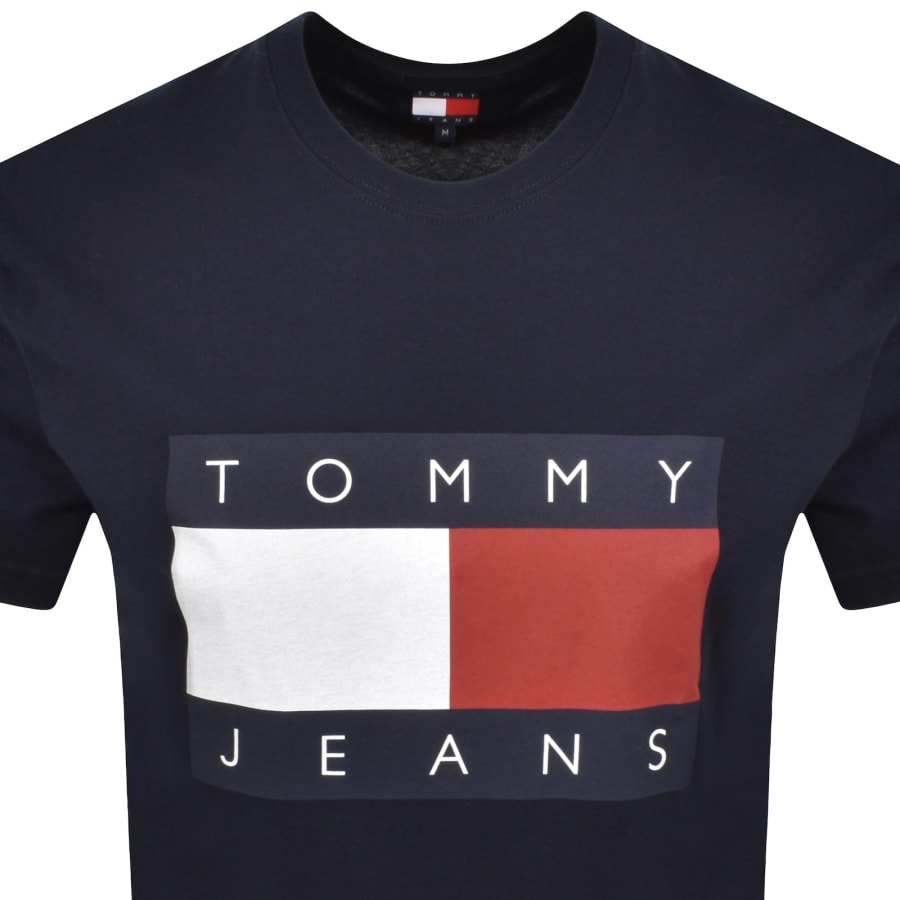 Image number 2 for Tommy Jeans Flag T Shirt Navy