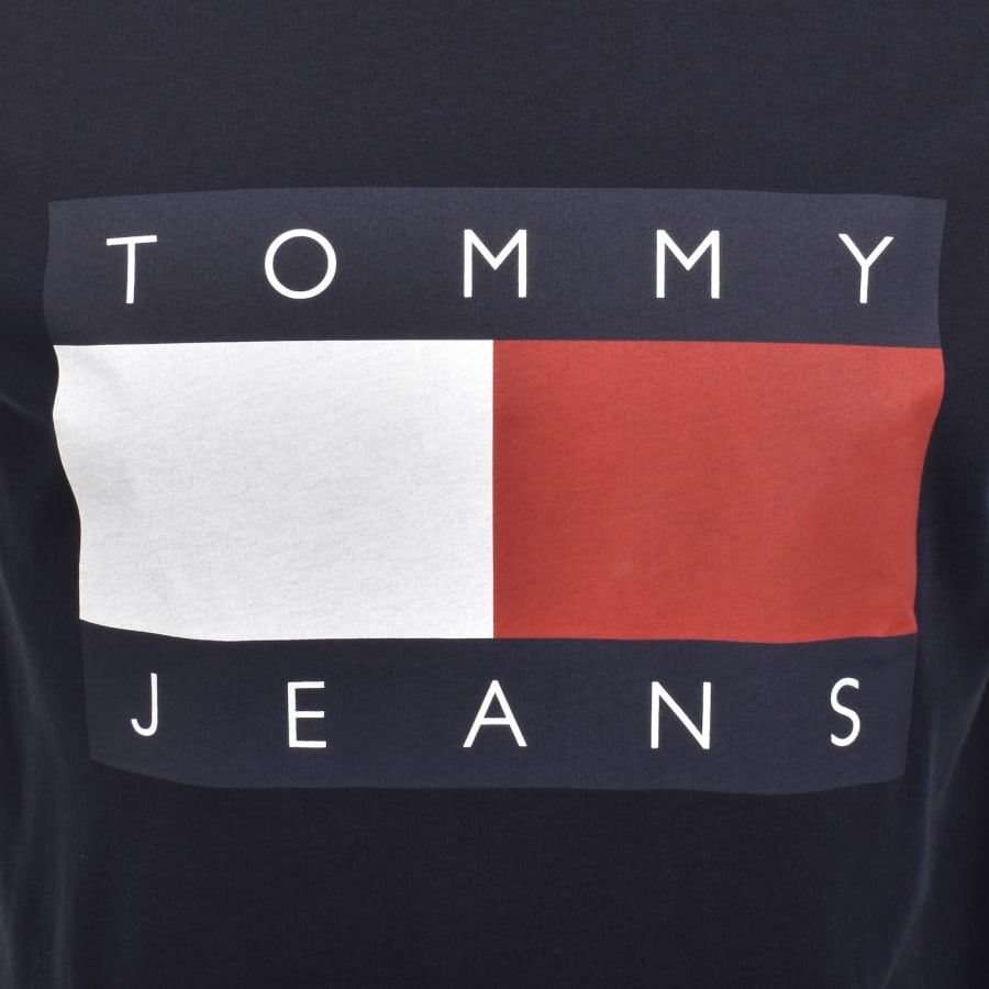 Image number 3 for Tommy Jeans Flag T Shirt Navy
