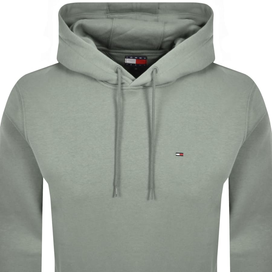 Image number 2 for Tommy Jeans Flag Logo Hoodie Green