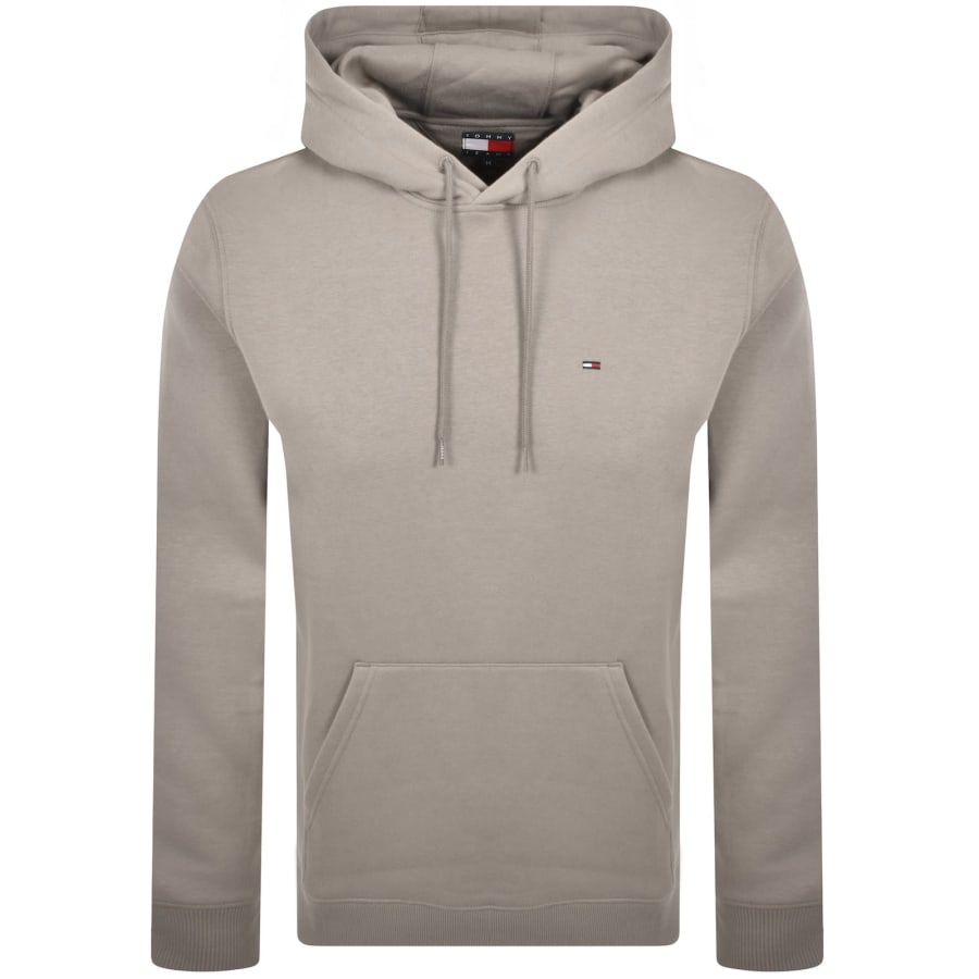 Image number 1 for Tommy Jeans Flag Logo Hoodie Brown