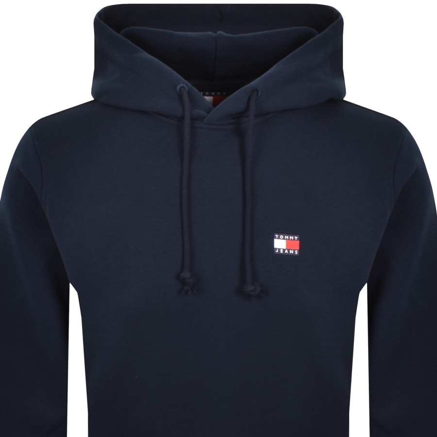 Image number 2 for Tommy Jeans Badge Hoodie Navy