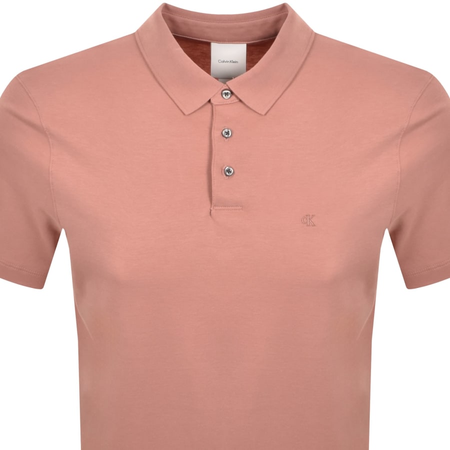 Image number 2 for Calvin Klein Chest Emblem Polo Sunset Rose