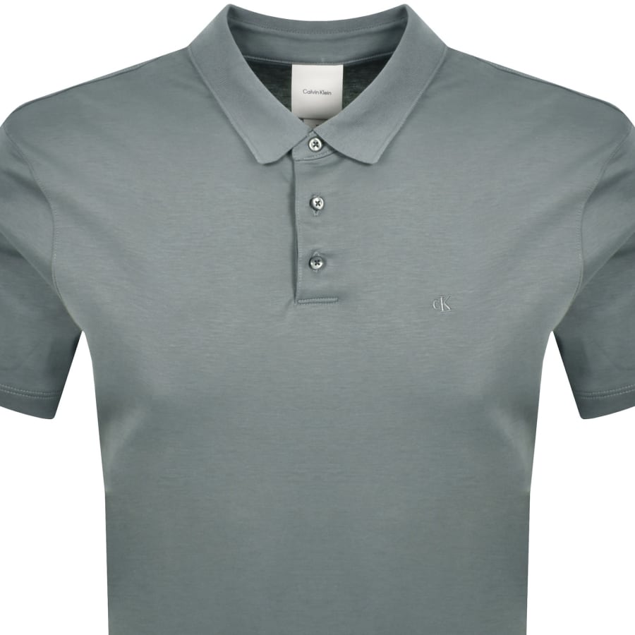 Image number 2 for Calvin Klein Chest Emblem Polo Sedona Sage
