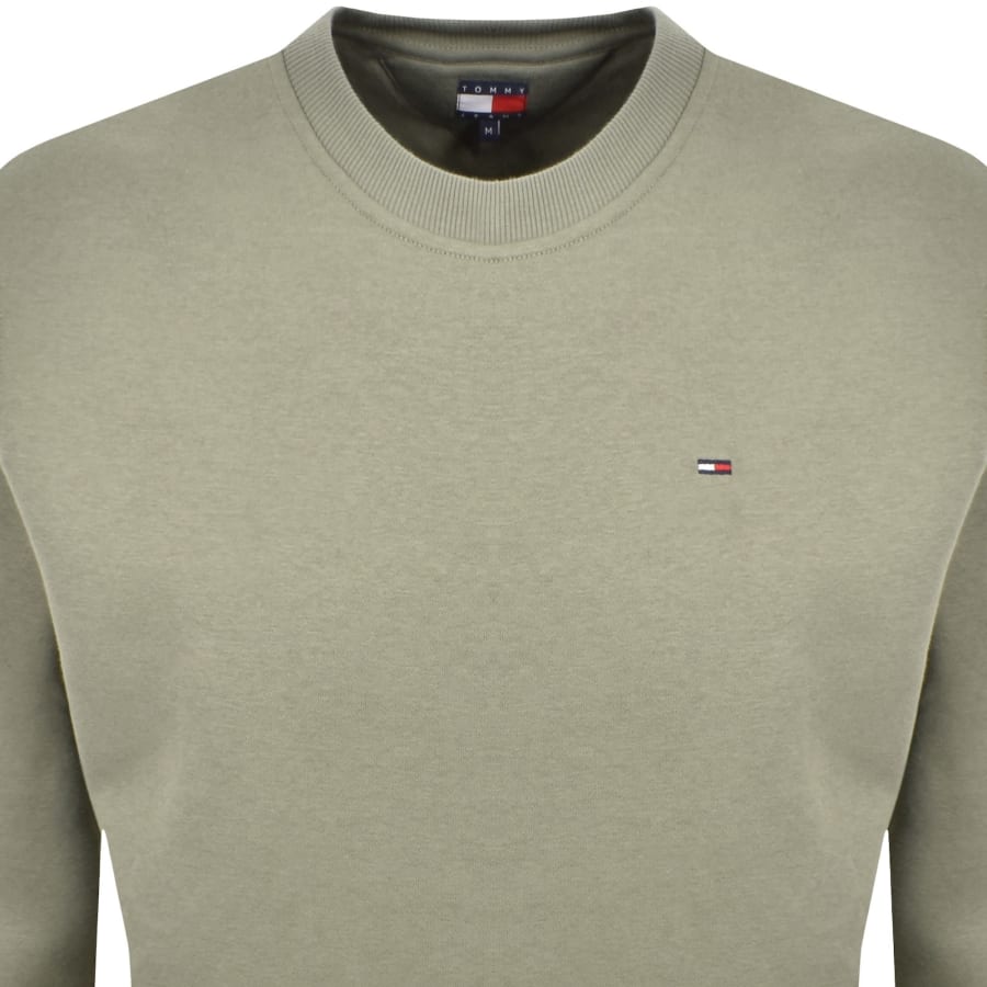 Image number 2 for Tommy Jeans Flag Logo Sweatshirt Green