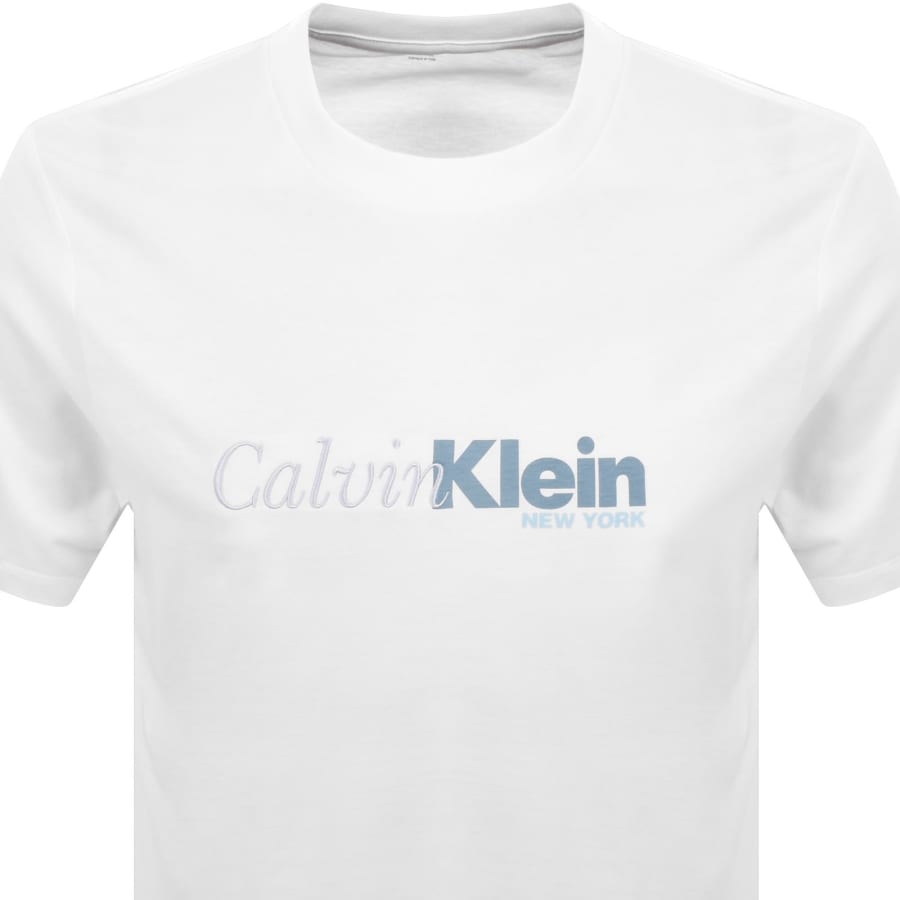 Image number 2 for Calvin Klein Cursive Graphic T Shirt White