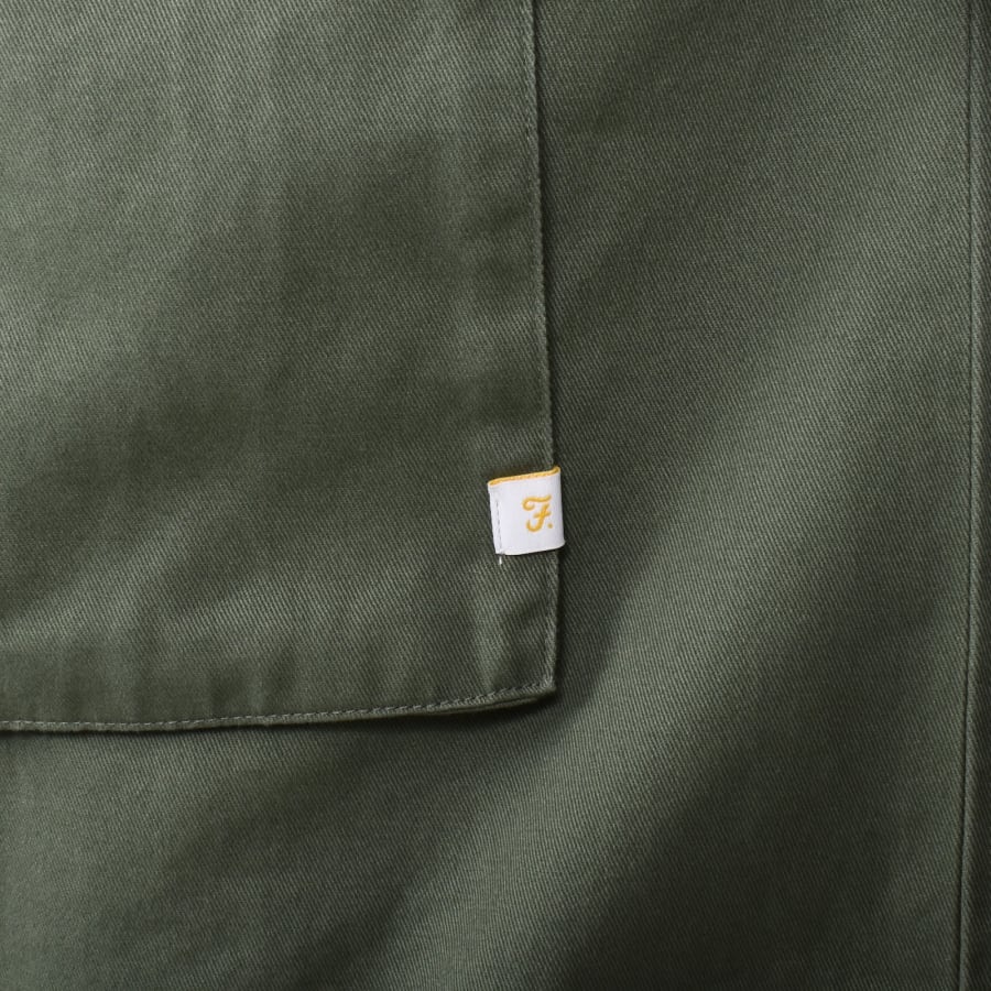 Image number 3 for Farah Murphy Long Sleeve Overshirt Green