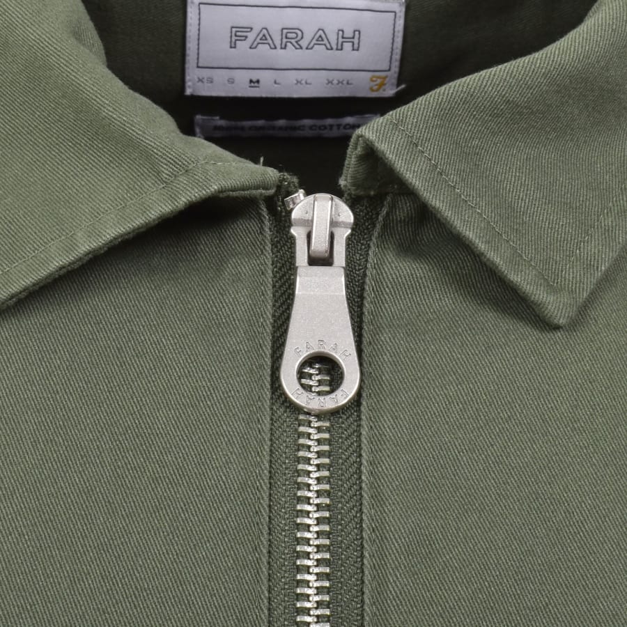 Image number 4 for Farah Murphy Long Sleeve Overshirt Green