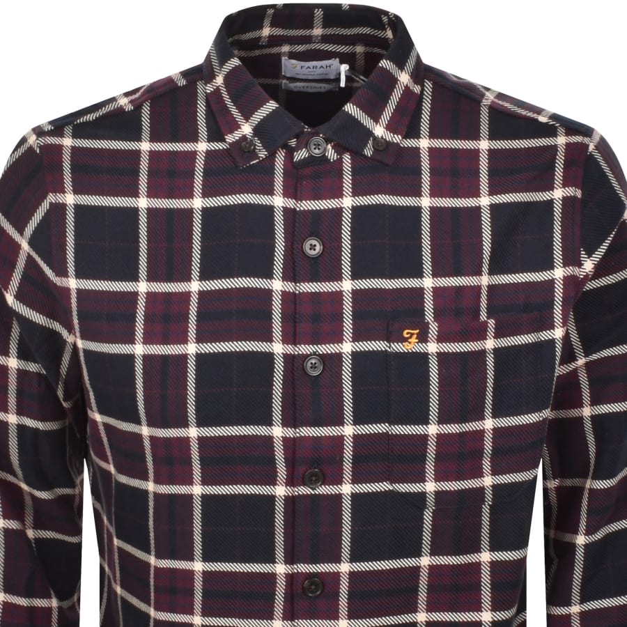 Image number 2 for Farah Christian Overshirt Bordeaux Burgundy