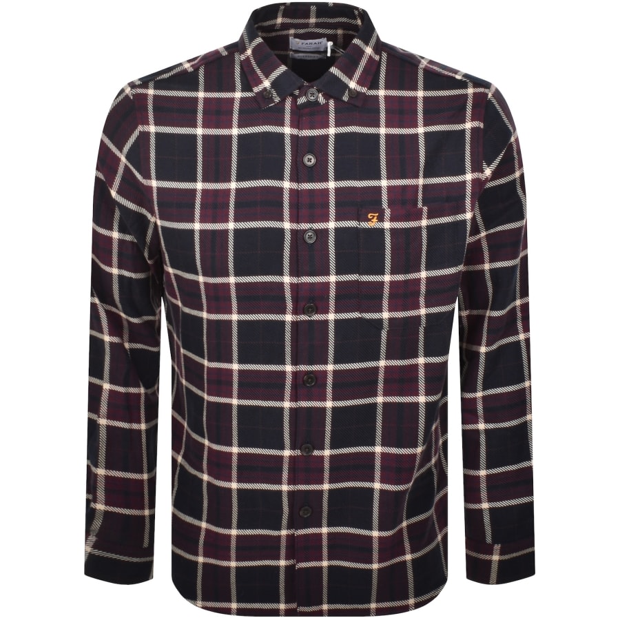 Image number 1 for Farah Christian Overshirt Bordeaux Burgundy