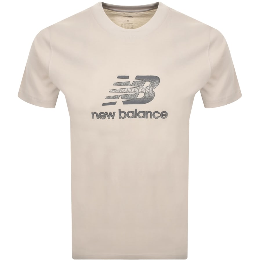 Image number 1 for New Balance Logo T Shirt Beige
