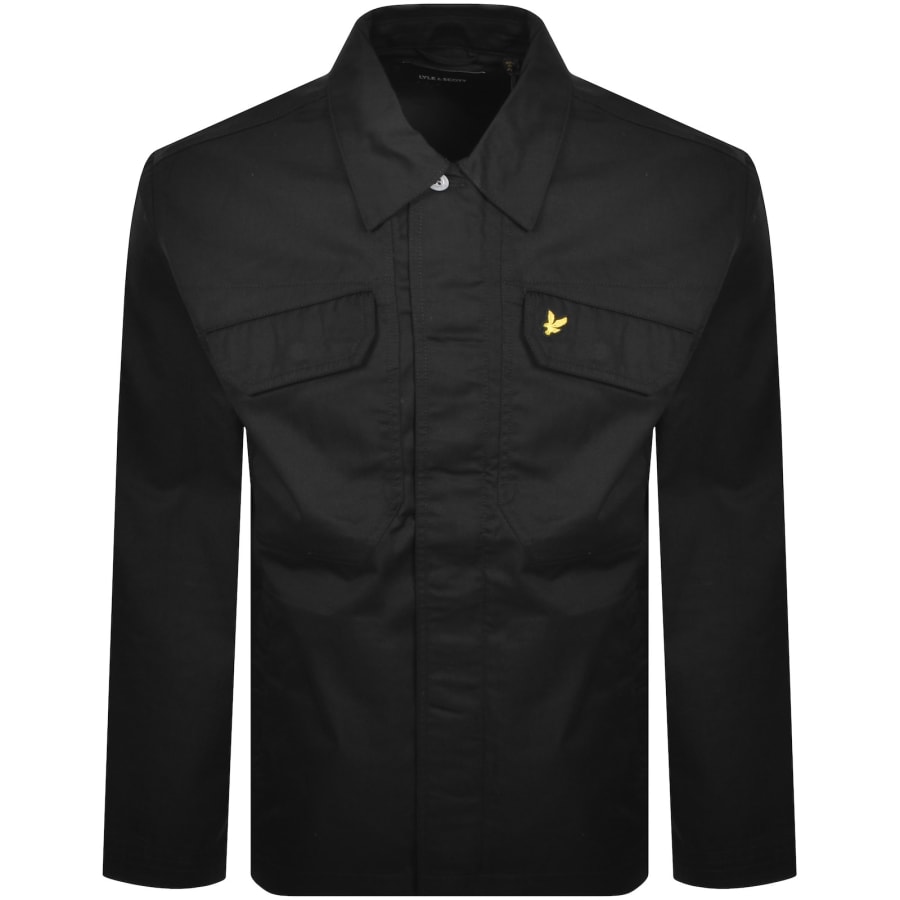 Image number 1 for Lyle And Scott Pocket Overshirt Jet Black