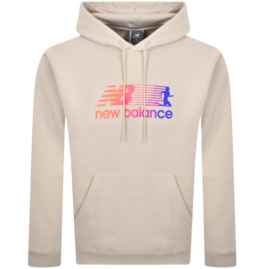 Image number 1 for New Balance Gradient Runner Logo Hoodie Beige