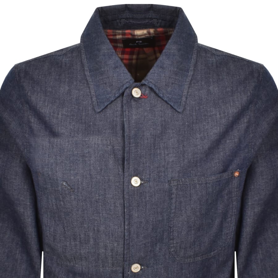 Image number 2 for Paul Smith Menswork Overshirt Blue