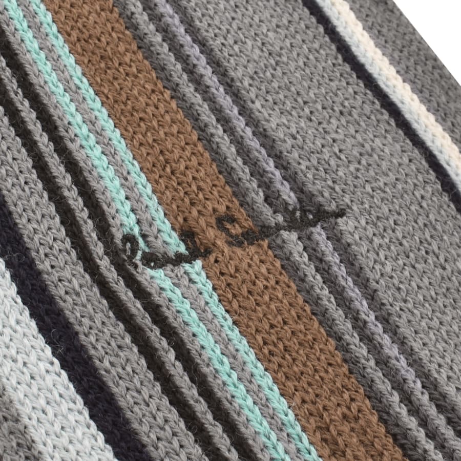 Image number 3 for Paul Smith Ivan Stripe Wool Scarf Grey