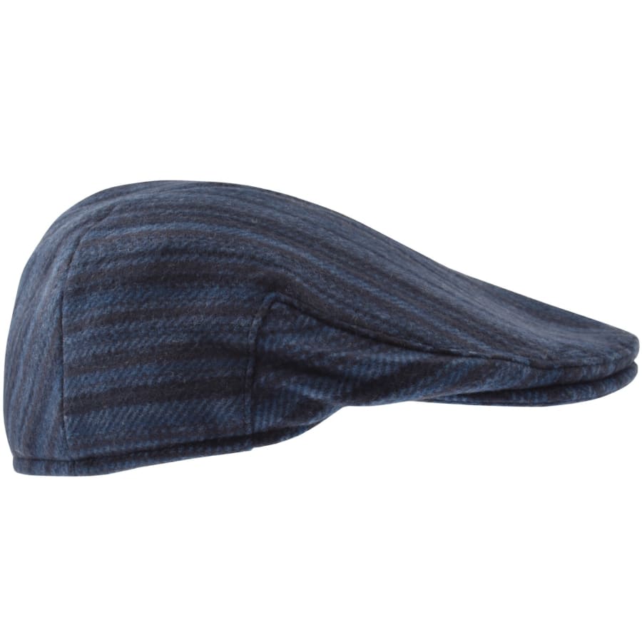 Image number 1 for Paul Smith Wool Flat Cap Blue