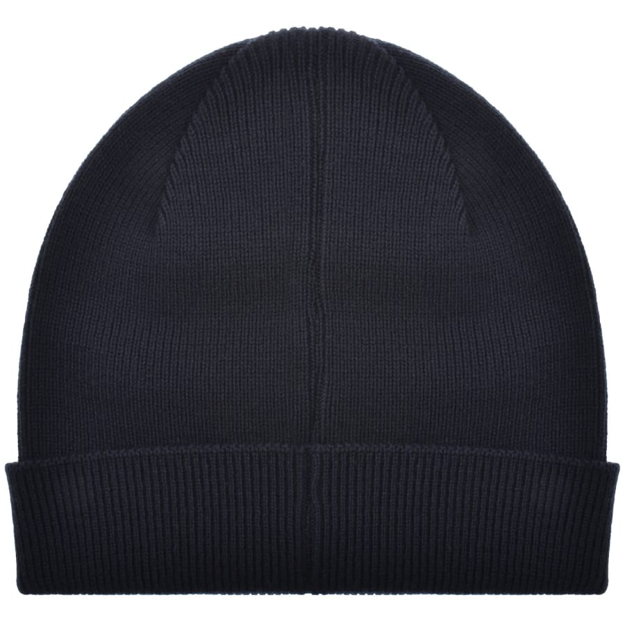 Image number 2 for Paul Smith Rib Zebra Lambswool Beanie Hat Navy