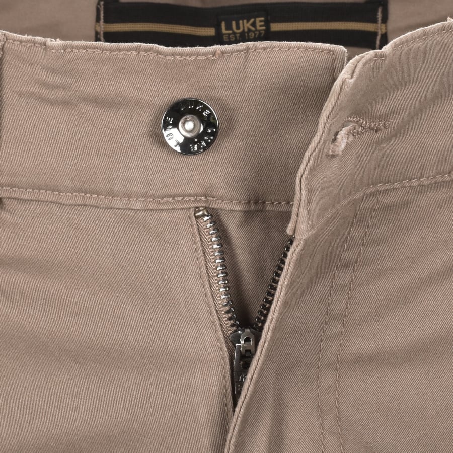 Image number 5 for Luke 1977 Relaxed Panama Cargo Trousers Brown