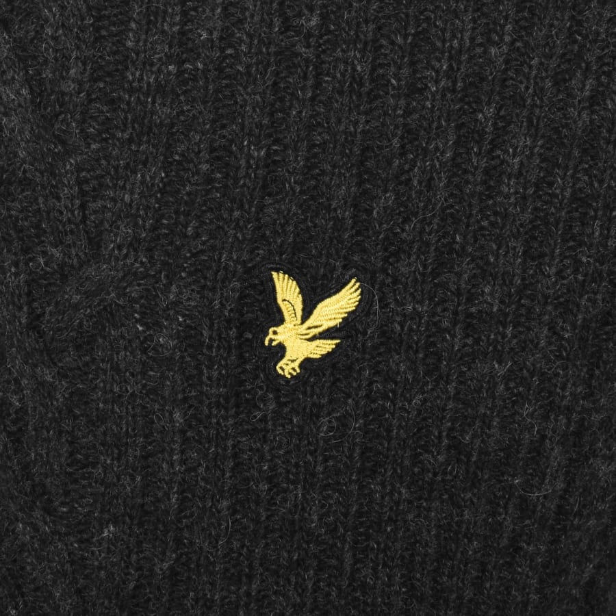 Image number 3 for Lyle And Scott Cable Knit Jumper Black