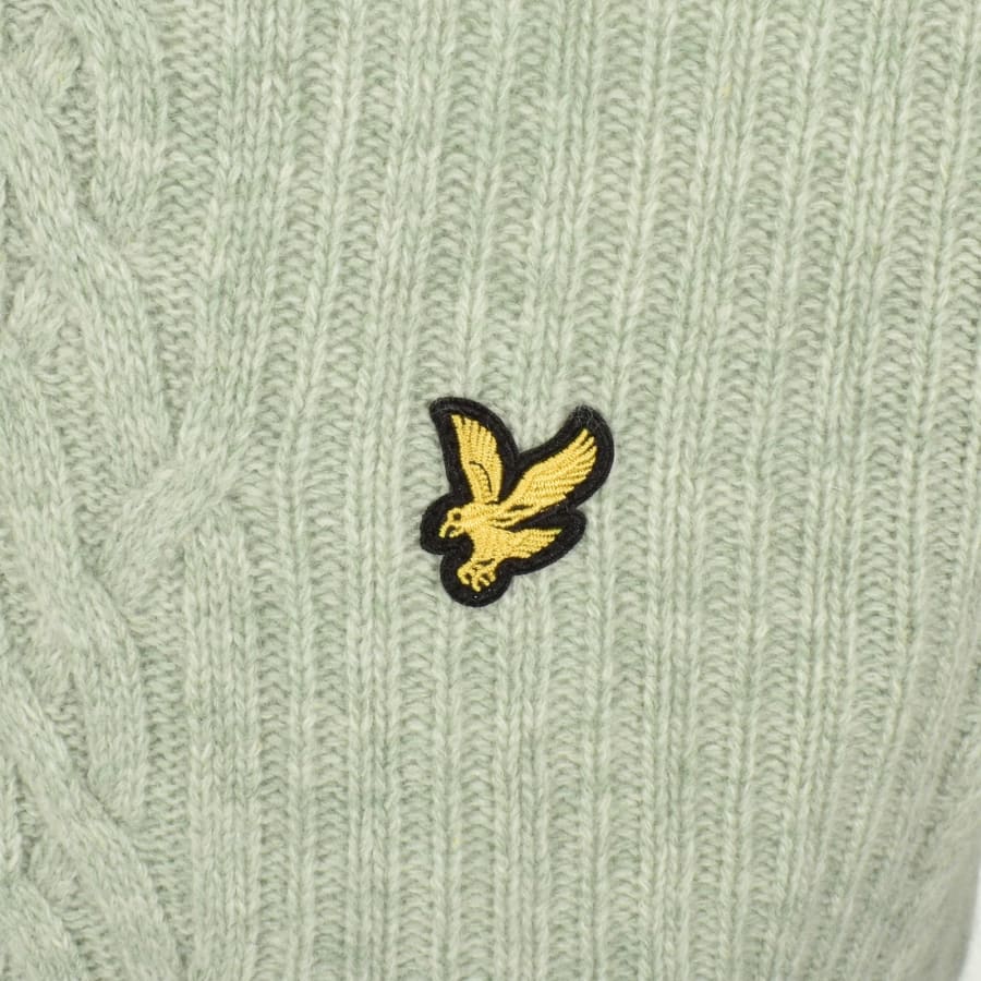 Image number 3 for Lyle And Scott Cable Knit Jumper Green